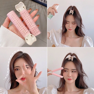 Kẹp Phồng Chân Tóc Mái Tự Dính, Lô Uốn Mái Thưa Hàn Quốc- MS9