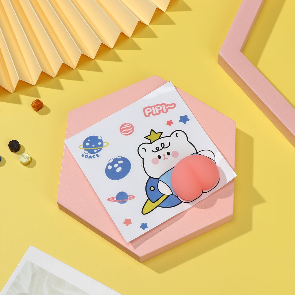 Miếng Dán Trang Trí Cửa Xe Hơi Hình Mông Hoạt Hình 3d Bằng Silicon Chống Va Chạm Chống Trầy Xước | BigBuy360 - bigbuy360.vn