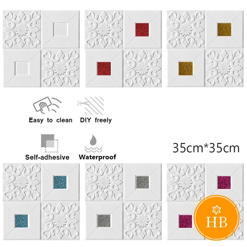 Rất rẻ Xốp dán tường giả gạch 3D - kích thước 35cm x 35cm siêu dinh bền đẹp phong cách | BigBuy360 - bigbuy360.vn