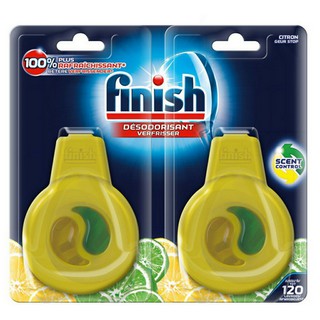 Khử mùi máy rửa bát Finish bộ 2 miếng Hương chanh