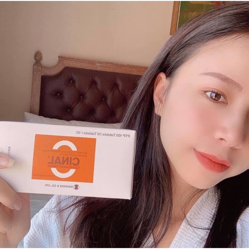 Viên Uống Vitamin C Trắng da, Mờ thâm nám Cinal C 100 viên - Nhật Bản
