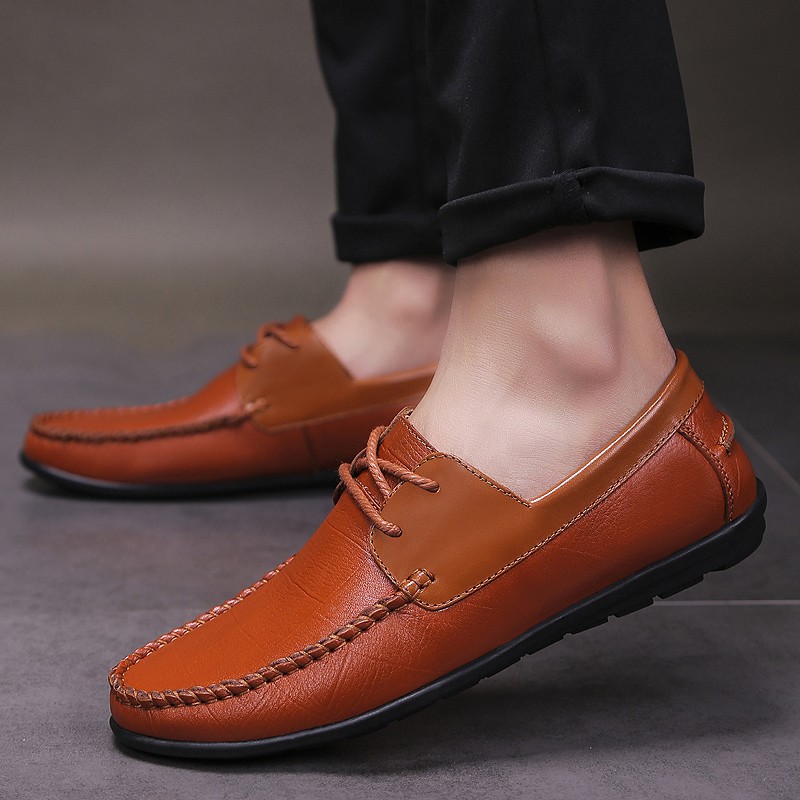 【Ready Stock】 Formal Shoes Men Elegant Handsome Genuine Cow Leather Business Driving Comfortable