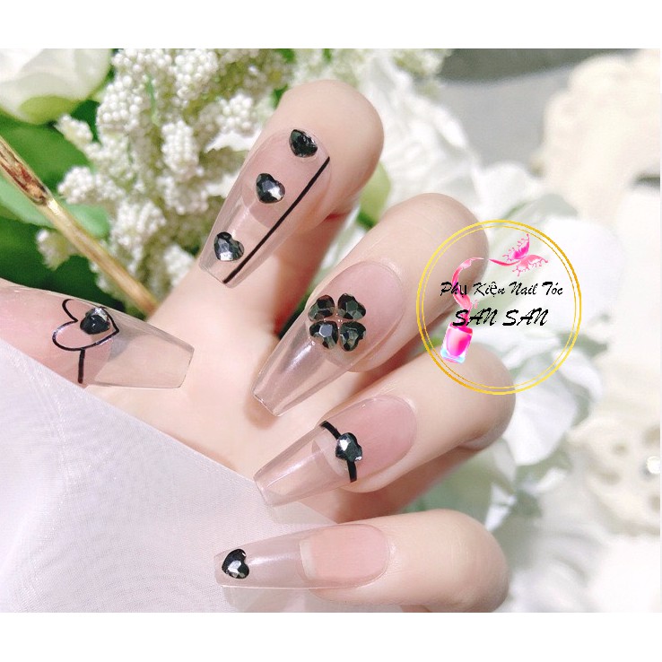 (Ảnh Thật) Set 5 viên Đá Tim Mini Trang Trí Móng