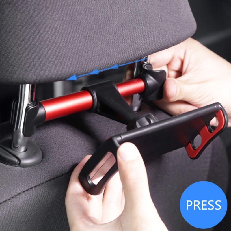 Móc Treo Điện Thoại / Máy Tính Bảng Xoay 360 Độ Tiện Dụng° Khóa Cài Xoay 18cm Gắn Gối Tựa Đầu Xe Hơi 4-11in Cho Xe Hơi 4-11Inch