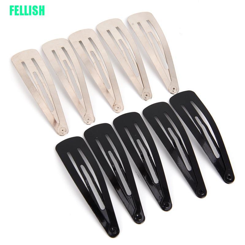 Set 10 Kẹp Tóc Kim Loại Kiểu Dáng Đơn Giản Tiện Dụng Cho Nữ