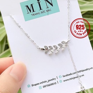 Dây chuyền bạc nữ S925 hình lá Twelve Leaves lấp lánh