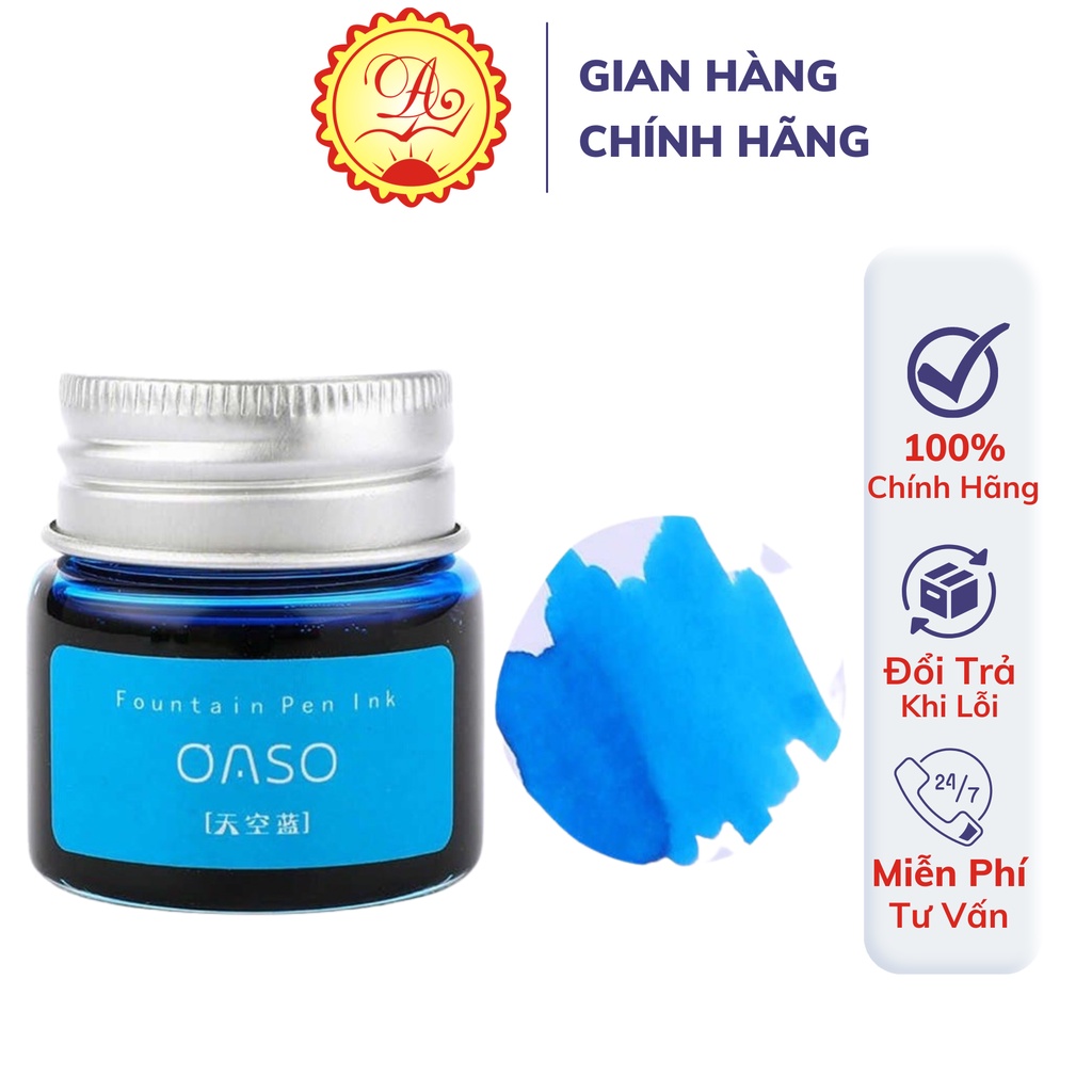 Mực bút máy cao cấp Oaso Nhật Bản trơn đều không lắng cặn nhiều màu lọ 20ml