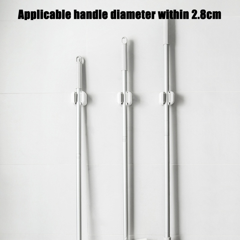 Giá Treo Chổi / Cây Lau Nhà Gắn Tường Tái Sử Dụng Tiện Lợi