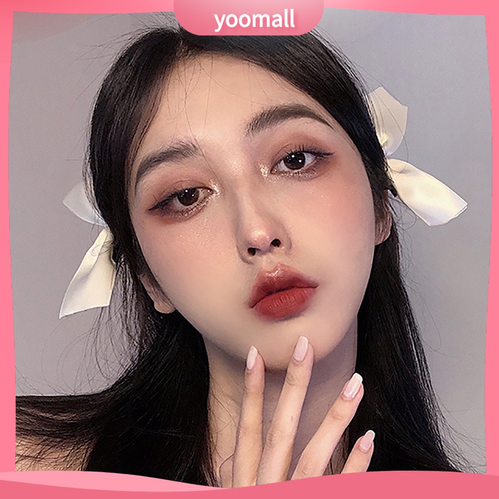 Kẹp Tóc Đính Nơ Co Giãn Màu Sắc Đơn Giản Xinh Xắn