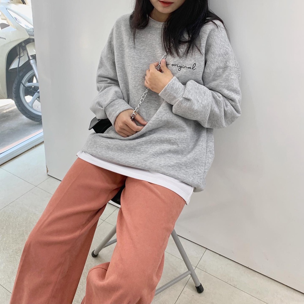 Quần ống rộng vải nhung lì - Velvet Trousers - ufothebasic