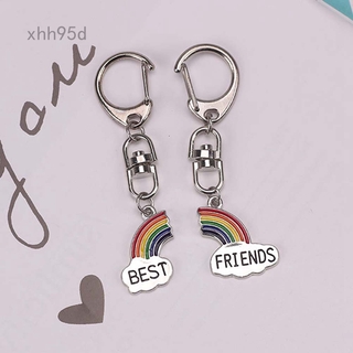 Xhh95d Mới Móc Khóa Xe Hơi / Túi Xách / Móc Khóa Hình Đám Mây Cầu Vồng Và Bạn Thân Dành Cho