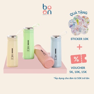 Bình giữ nhiệt lõi thủy tinh dung tích 400ml nhiều màu boon_socks
