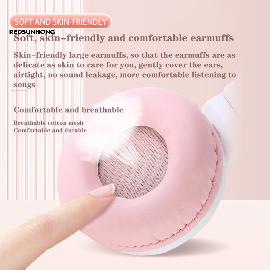 Tai Nghe RSH.z PT02 Kết Nối Bluetooth 5.0 Không Dây Âm Thanh HiFi Hình Tai Mèo