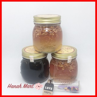 Hũ mật ong ngâm Đông trùng hạ thảo, nấm linh chi đỏ hữu cơ, món quà cho sức khoẻ đánh lùi bệnh tật 300ml - Date T4/2021