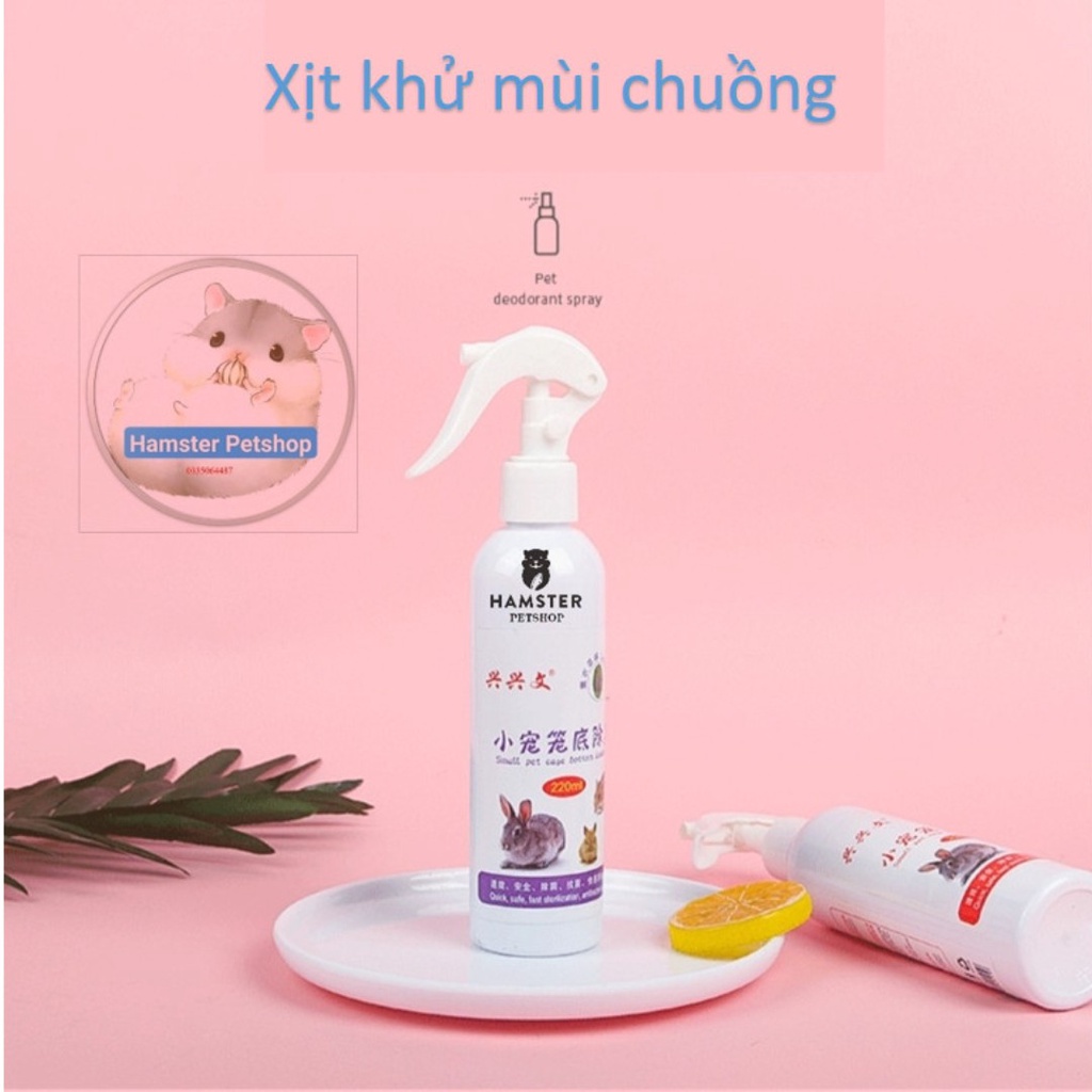 Chai xịt khử trùng chuồng trại Marsa cho hamster, thú cưng, thỏ bọ
