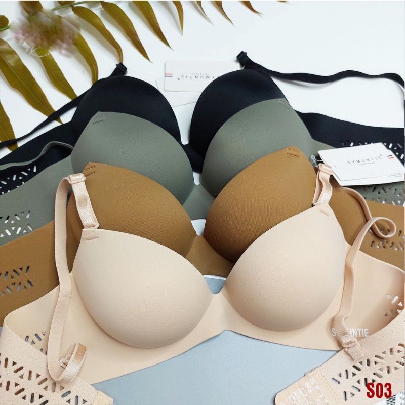 Áo Lót Đúc Su Non Không Gọng Đệm Bàn Tay Nâng Ngực Mã s03