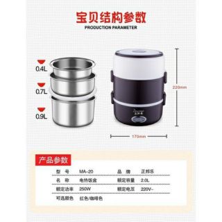 Hộp Cơm Hâm Nóng 3 Tâng