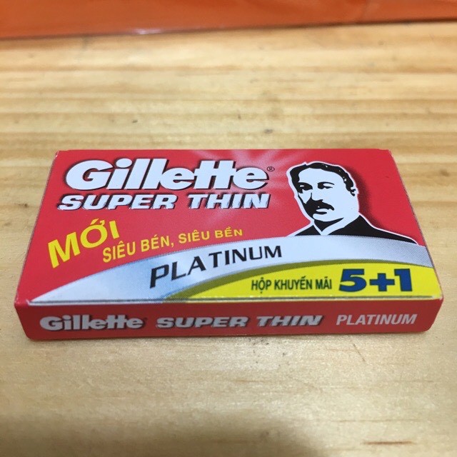 Hộp 5 Cái Lưỡi Lam Gillette Super Thin Không Gỉ