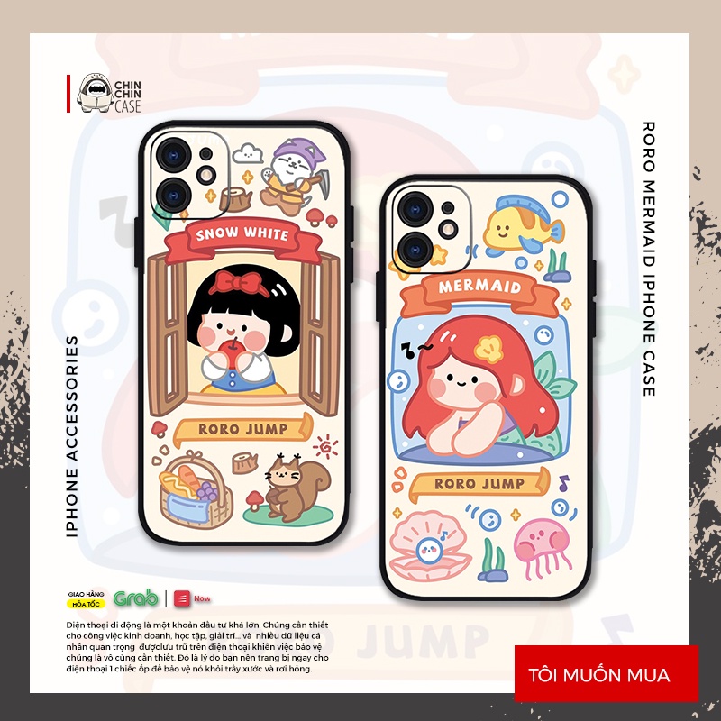 Ốp lưng iPhone Roro Snow White chống sốc cho iPhone 6/6pl/6s/6spl/7/7pl/8/8pl/x/xs/11/12/13/pro/max - Chinchincase