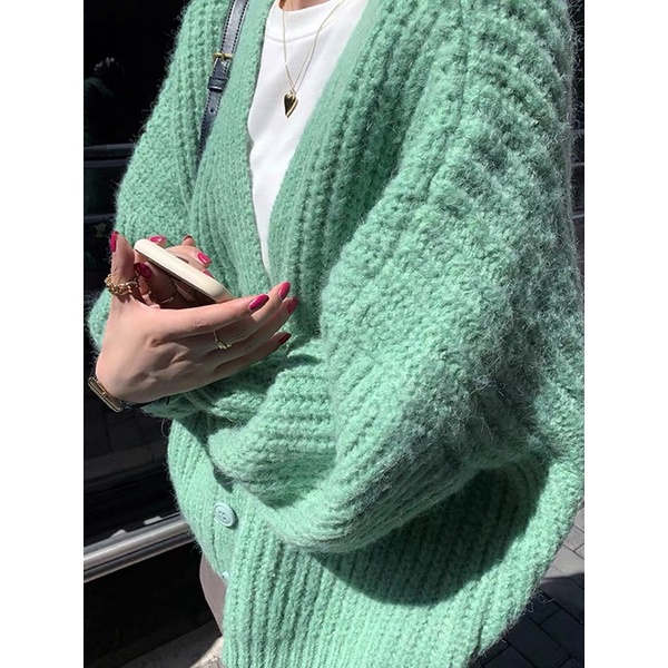 Áo len cardigan màu kẹo ngọt mùa đông thời trang ulzzang Hàn Quốc