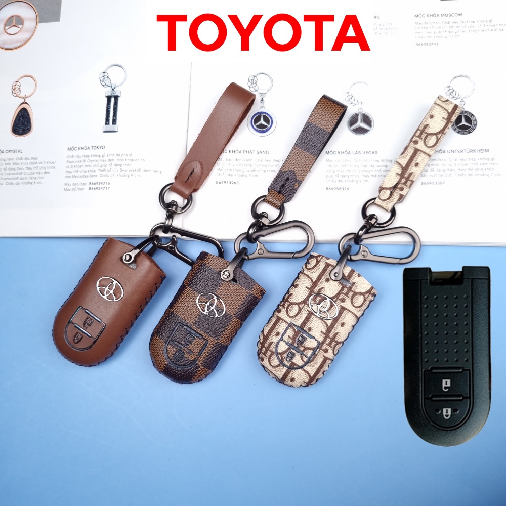 Bọc chìa khóa toyota rush,Bao da chìa khóa toyota wigo ( MÓC D )