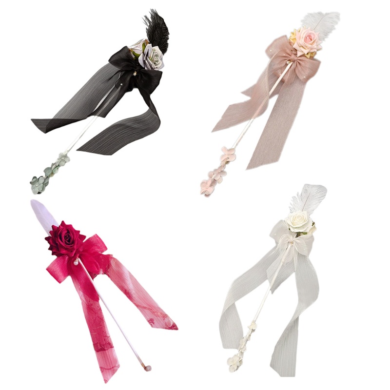 Cây Gậy Hoa Hồng Có Dây Ruy Băng Lớn Dùng Hóa Trang Lolita