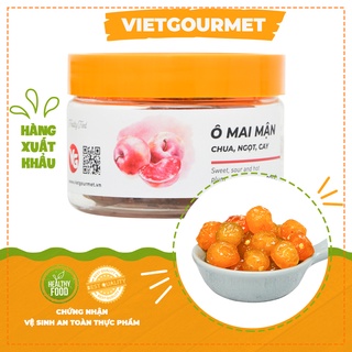 Ô mai mận 200g vị chua ngọt cay/ Ô mai mận đặc sản Hà Nội, Quà tặng ăn vặt mẹ bầu ăn vặt văn phòng VIETGOURMET