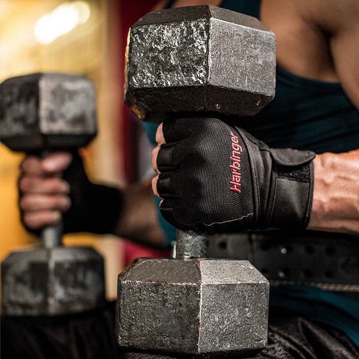 Găng Tay Tập Gym Harbinger Men’s Pro Wristwrap Có Quấn Cổ Tay