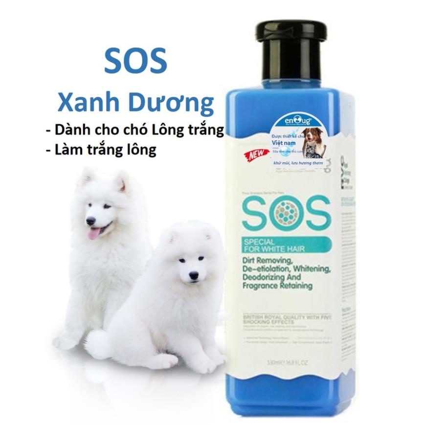 Sữa Tắm SOS cho chó mèo 530ml loại SOS Nâu đỏ chó chó lông màu