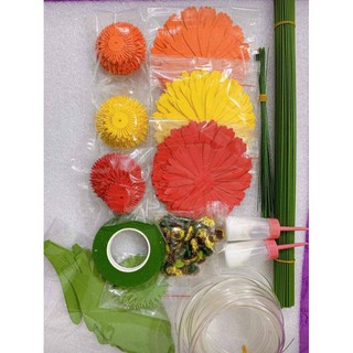 Set nguyên liệu làm hoa đồng tiền 100-120k/10 bông