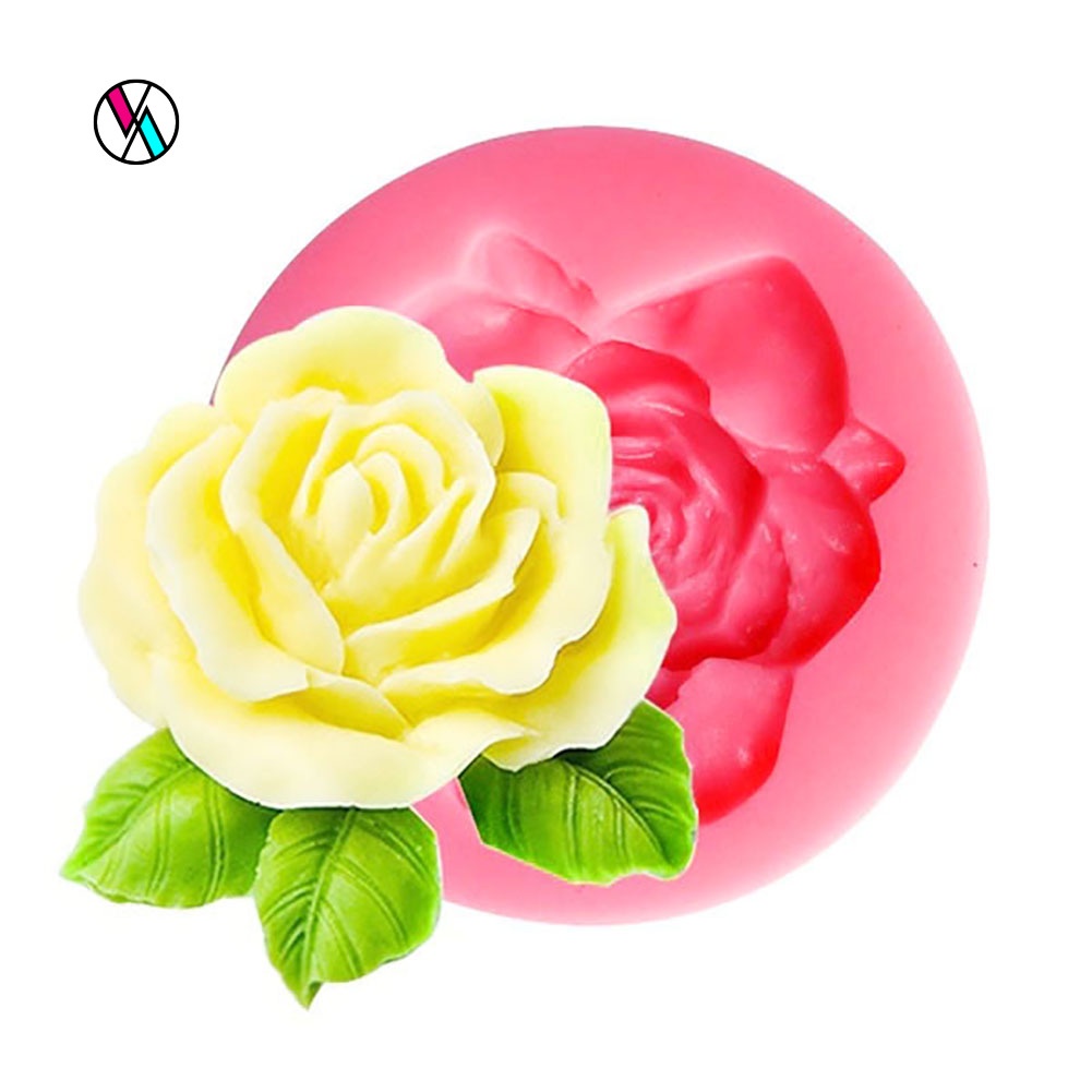 Khuôn silicone tạo hình hoa hồng trang trí bánh