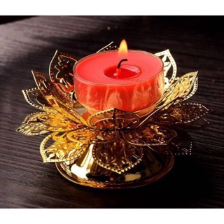 Đế nến cánh sen hợp kim
