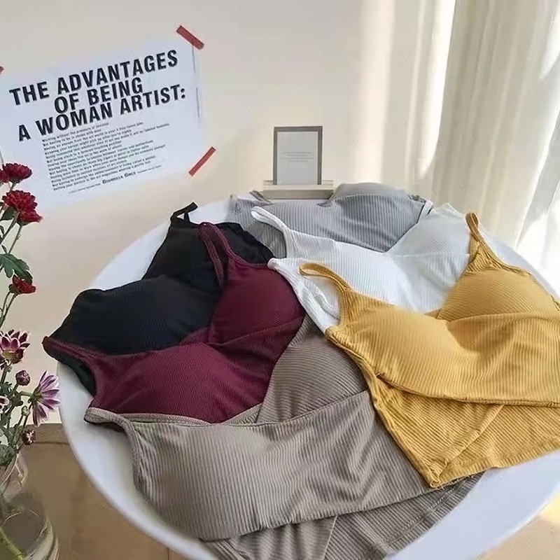 Áo bra dáng CÁCH ĐIỆU cotton gân CAO CẤP Thoáng mát