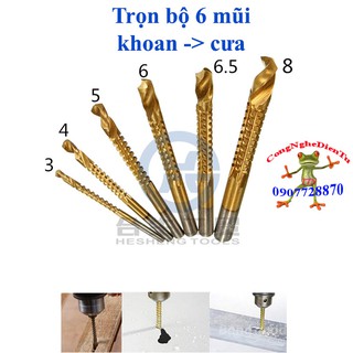 Bộ 6 mũi khoan cưa phủ Titanium