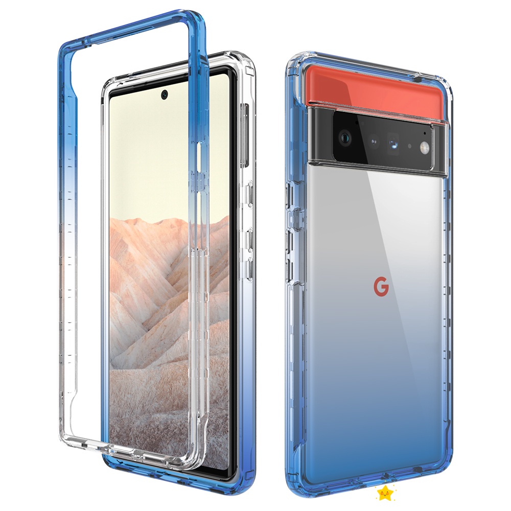 Full Body Double Protective Phone Case For Google Pixel 4 5 6 7 Pro 6A 5A 4A 5G Front bumper Soft Silicone Hard Transparent Back Cover