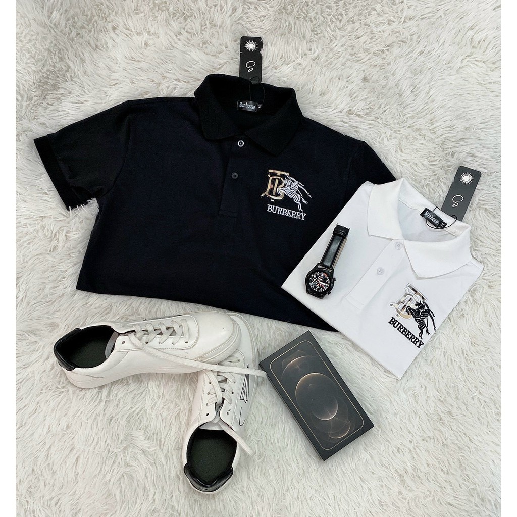 )CÓ VIDEO) Áo thun nam có cổ tay ngắn thêu kim sa đại bàng 2 mặt full lưng vải cotton co dãn 4 chiều 2 màu trắng đen cao | BigBuy360 - bigbuy360.vn