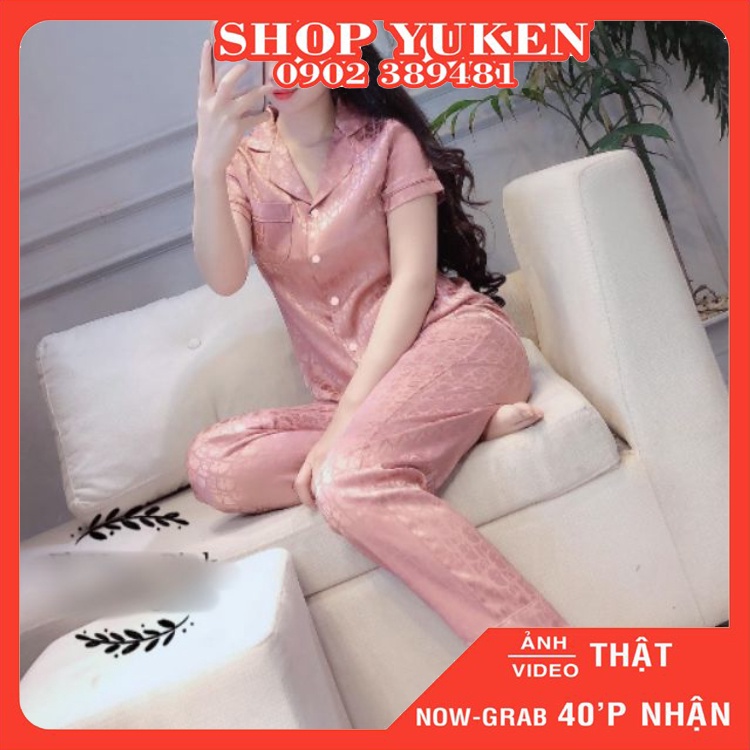 Bộ pijama lụa cao cấp tay ngắn quần dài