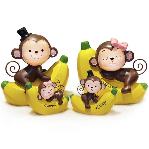Tượng Khỉ Con Dễ Thương Dùng Để Trang Trí
