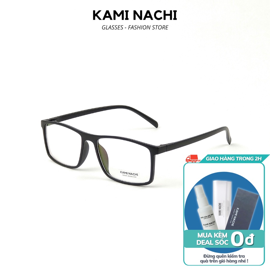 Gọng kính thời trang nam nữ KAMI NACHI dáng vuông size lớn phong cách đơn giản LD2429 [CÓ THỂ LẮP TRÒNG CẬN]