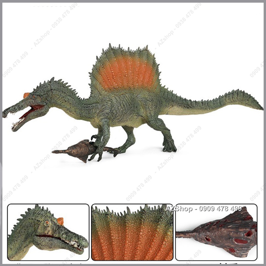 Mô Hình Khủng Long Thằn Lăn Cá Sấu Gai Spinosaurus Bắt Cá - Size Lớn - 7712.1