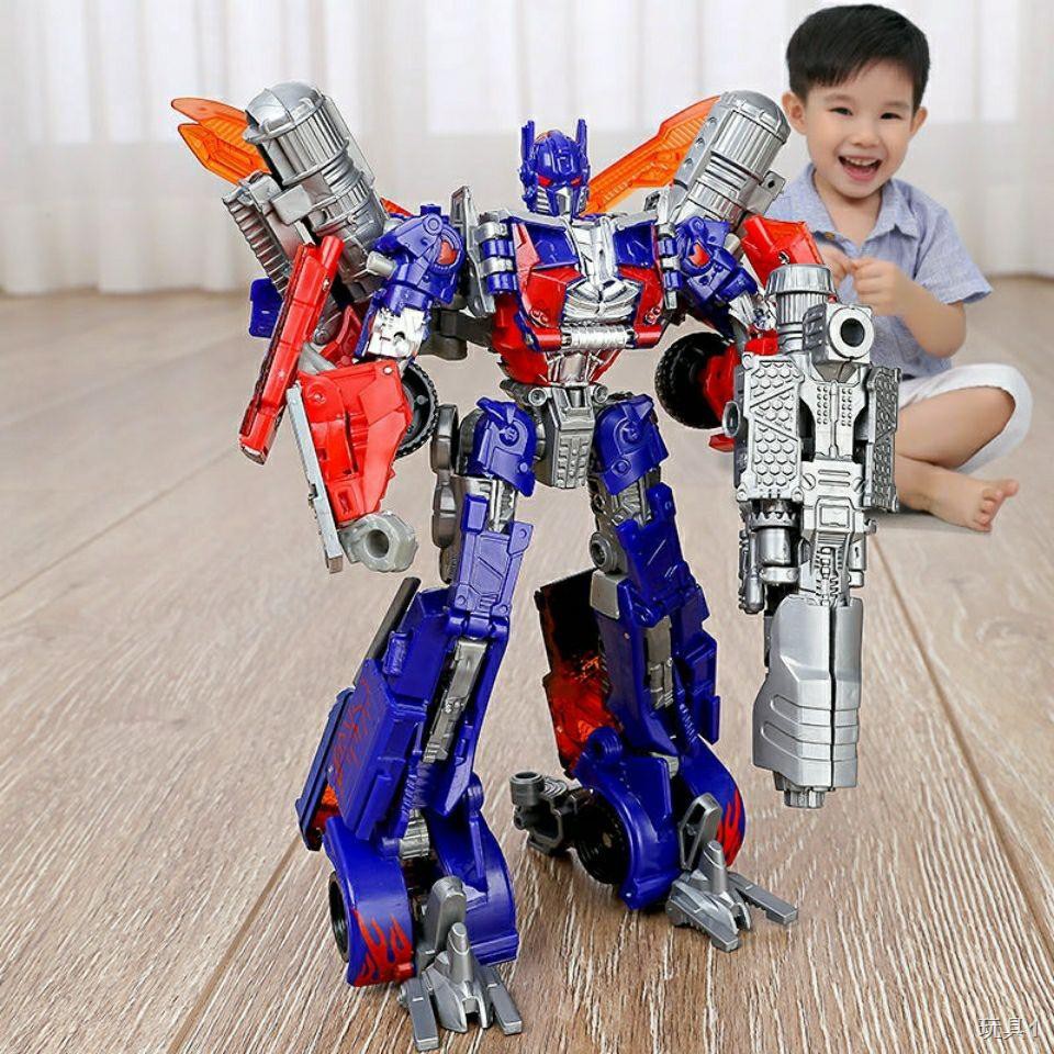 ✑Đồ chơi biến dạng cậu bé Optimus Prime Robot bằng hợp kim Transformers Autobot Bumblebee Hand Dinosaur Children