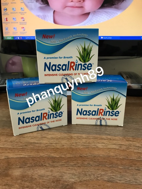 Bình rửa mũi và hộp muối Nasal rinse