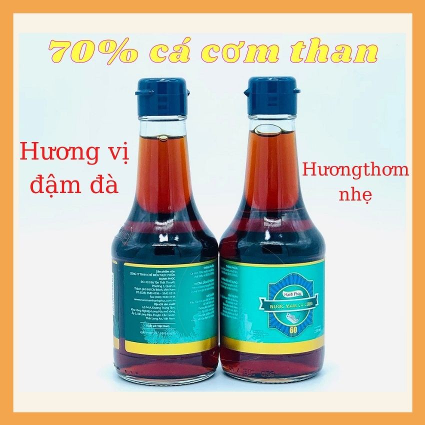 Nước mắm Hạnh Phúc 60 độ đạm chai 50ml/250ml