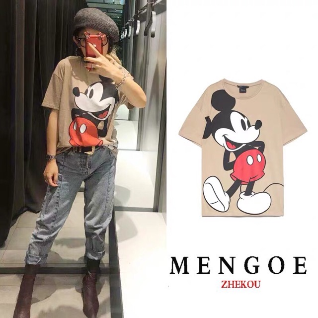 Áo phông nữ hình mickey