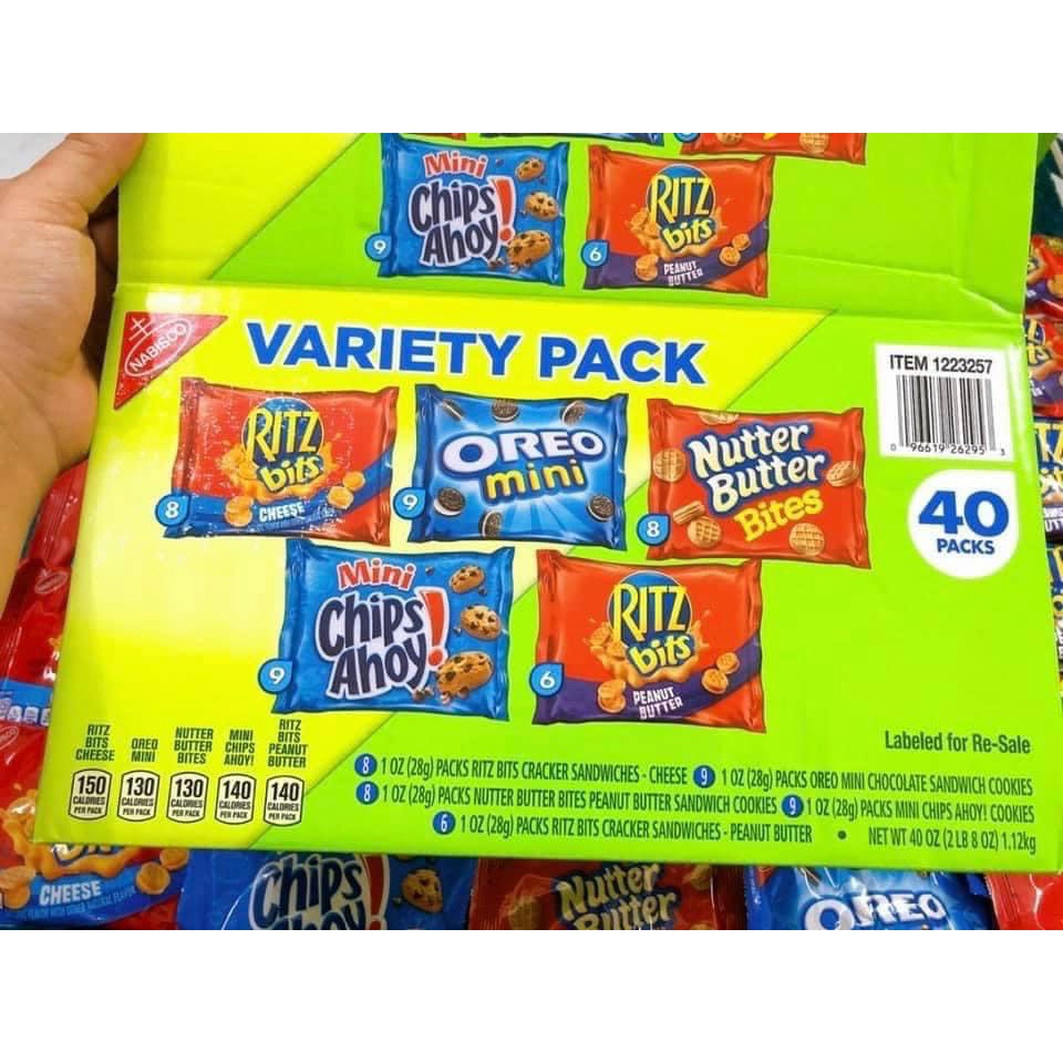 BÁNH TỔNG HỘP NABISCO MINI SNACK VARIETY PACK 1.12KG