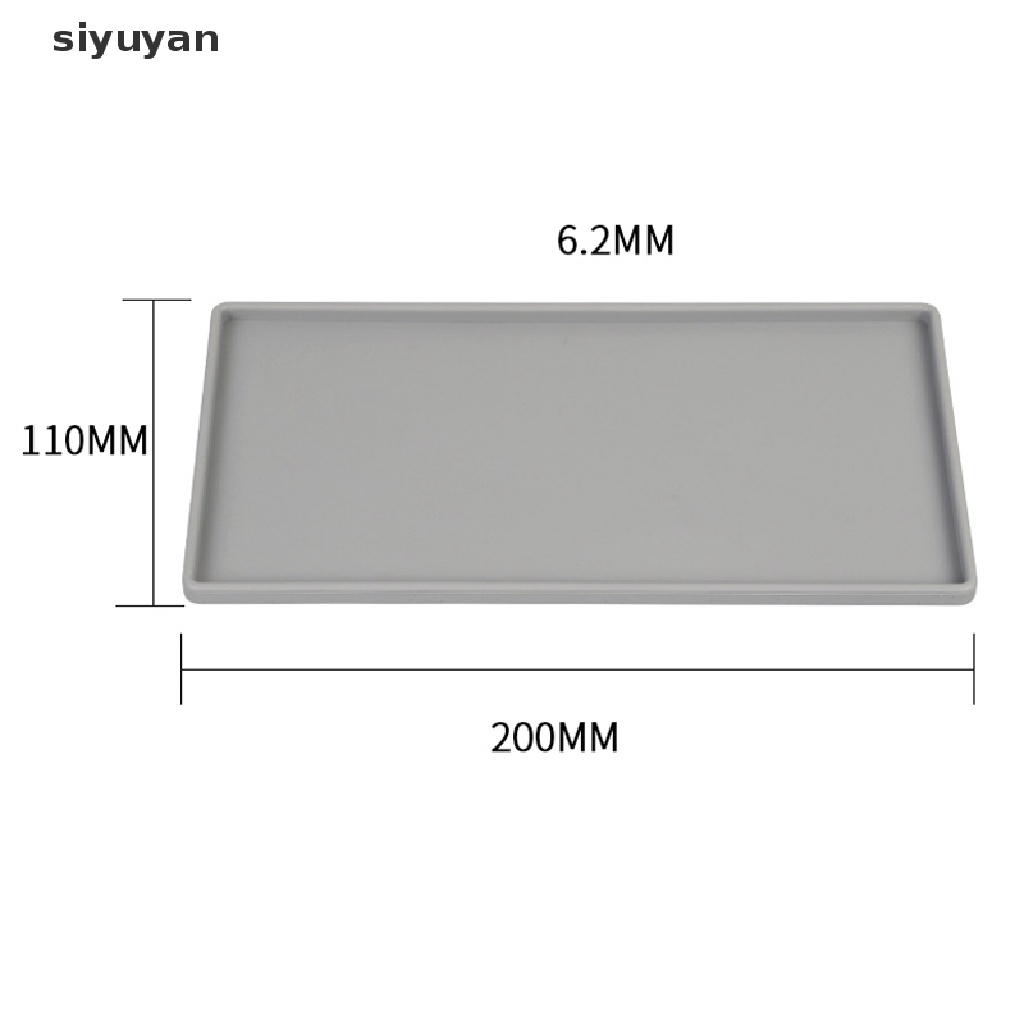 Khay Đựng Xà Phòng / Trà / Cà Phê Hình Vuông Phẳng Bằng Silicon Chống Trượt Có Giá Đỡ