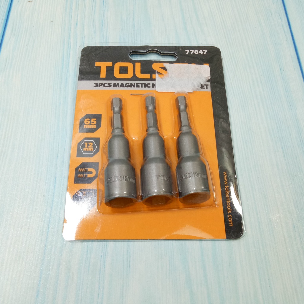 Bộ 3 vít bắn tôn bắt ốc có từ Tolsen kích thước 8mm, 10mm, 12mm