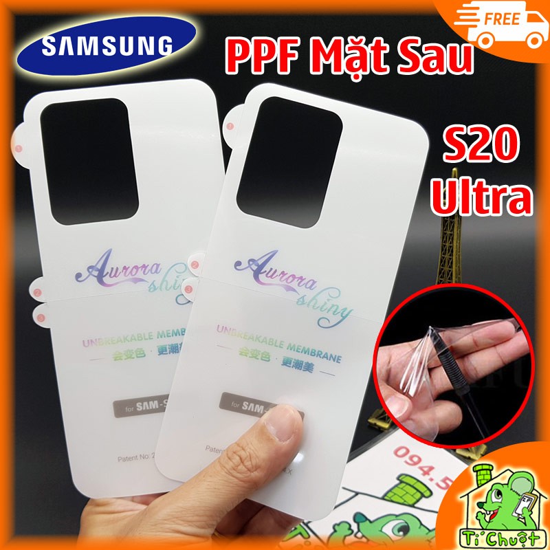 [Mặt Sau] Dán Dẻo PPF Samsung S20 Ultra Cường Lực Dẻo Trong Suốt