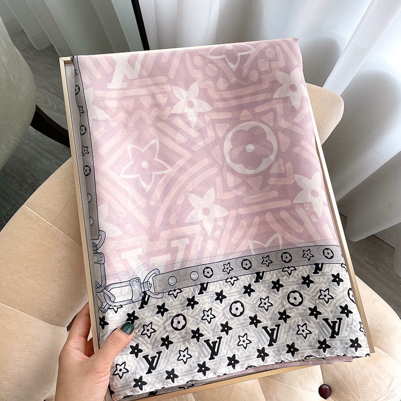 Khăn choàng chống nắng 180*90cm họa tiết phong cách Âu Mỹ thời trang mùa hè