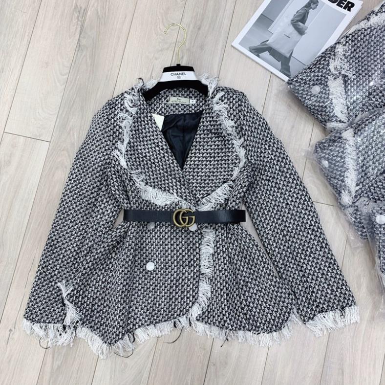 [Rẻ Vô ĐỊCH] ÁO DẠ TUA RUA KÈM ĐAI LƯNG G C SANG CHẢNH SIÊU HOT